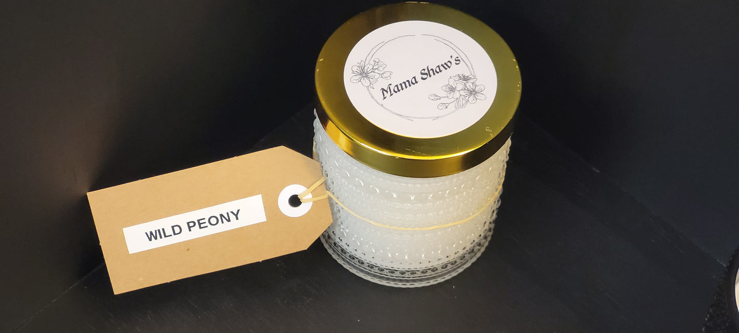 Pre-Made Wild Peony White Vintage Boho Candle